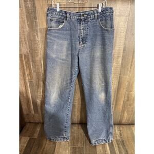 Smith’s Workwear Fleece Lined Blue Jeans Mens 34x34